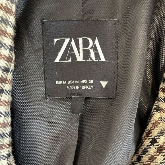 ZARA DOUBLE-BREASTED BUTTONED OVERSIZED BLAZER size Medium - Picture 6 of 7